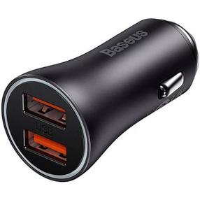 Automobilinis įkroviklis Baseus CGJM000013, USB Type C/USB Type A, 5.5 cm, juoda sp., 60 W