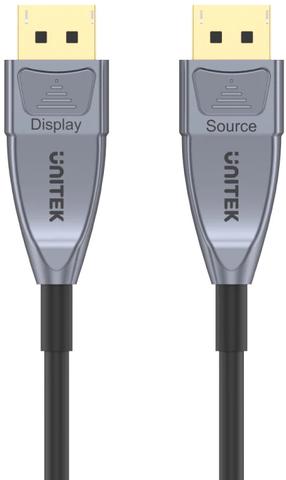 Kabelis Unitek 8K Fiber Optic DisplayPort 1.4 Cable (8K @60Hz, 4K 144Hz, 1440p @240Hz) C1618GY DisplayPort 1.4, DisplayPort 1.4, 20 m, pilka sp.