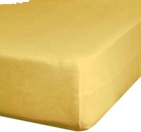 Voodilina Design 91 Jersey, sinep v., 220 x 240 cm, kummiga