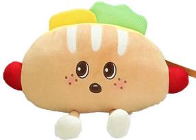 Mīkstā rotaļlieta HappyJoe Hot Dog, brūna krās./daudzkrāsaina, 30 cm