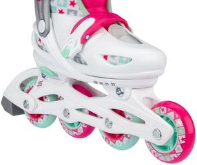 Rulluisud Nijdam Sk8 Star, valge v./roosa v., 33-36