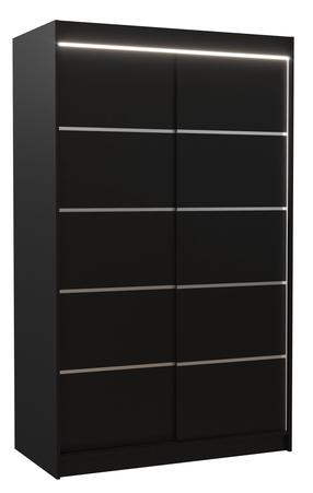 Spinta ADRK Benisso LED, juoda sp., 58 cm x 120 cm x 200 cm