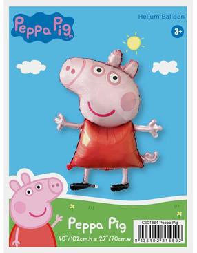 Фольгированный шар фигурные Flexmetal Peppa Pig, красный цв./розовый цв.