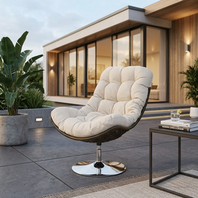 Õuetool Domoletti Moon TG0025-25, elevandiluu v., 99 cm x 84 cm x 101 cm