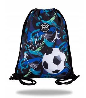 Krepšys avalynei CoolPack Football, mėlyna sp./juoda sp.