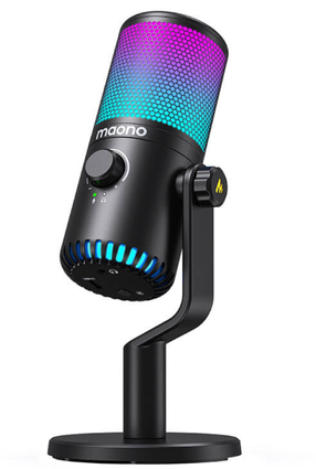 Vadu mikrofons Maono DM30RGB, melna krās.