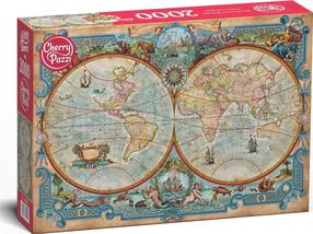 Пазл CherryPazzi Great Discoveries Worls Map 50125, 70 см x 100 см, 2000 шт., многоцветный