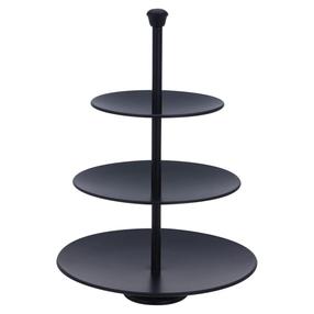 Servēšanas šķīvis Excellent Houseware A12405490, Ø 25 cm, Melna krās.
