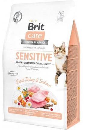 Kuiv kassitoit Brit Care Grain-Free Sensitive, kalkun/lõhe, 0.4 kg