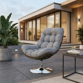 Lauko krėslas Domoletti Moon GREY TG0025-25, pilka sp., 99 cm x 84 cm x 101 cm