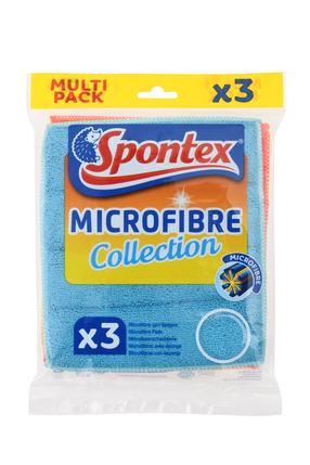 Lapp, tolmule Spontex Microfibre Collection, kollane v./roheline v./roosa v., mikrokiud, 3 tk