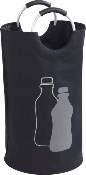 Maisiņš, ar rokturiem Wenko, pudeļu uzglabāšanai un pārnēsāšanai, 38 cm, 69 l, melna krās.