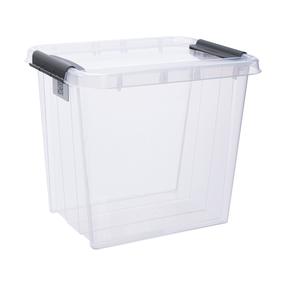 Uzglabāšanas kaste ar vāku, rīki/paredzēts uzglabāšanai/rotaļlietām Pro Box 27800202, 53 l, caurspīdīga krās., 39 x 51 x 43.5 cm