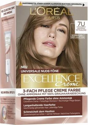Juuksevärv L’Oréal Paris Excellence Creme Universal Nudes, blonde v., 7U, 192 ml