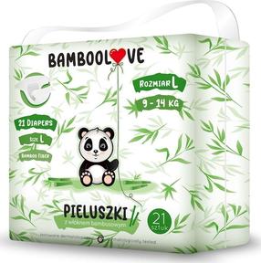 Sauskelnės Bamboolove Diapers, L dydis, 9 - 14 kg, 21 vnt.