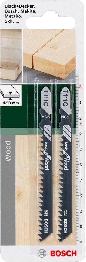 Pjūklo peilių rinkinys Bosch HCS T 111 C, 10 cm, 2 vnt.