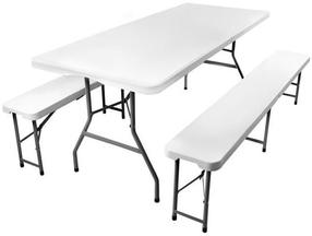 Turistinis baldų komplektas Malatec Folding Garden Table With Benches