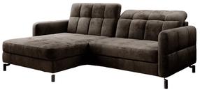 Kampinė sofa Lorelle Inari 23, tamsiai ruda sp., kairinė, 160 x 225 cm x 105 cm