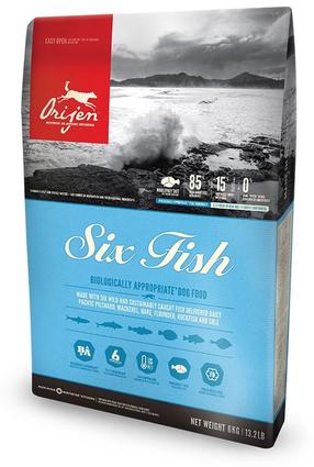Sausā kaķu barība Orijen Six Fish, zivs, 5.4 kg
