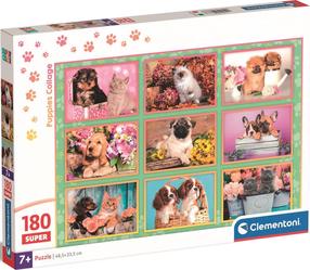 Пазл Clementoni Puppies Collage 29788, 33.5 см x 48.5 см, 180 шт., многоцветный