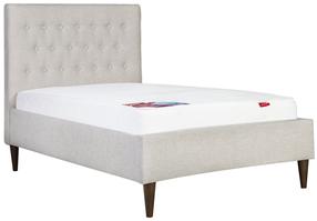 Lova dvigulė Home4you Emilia + Harmony Duo, 140 x 200 cm, smėlio, su čiužiniu, su grotelėmis