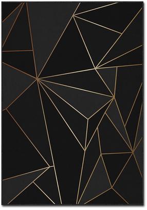 Kilimas vidaus Conceptum Hypnose ASR CRPT-107, aukso sp./juoda sp., 140 cm x 100 cm