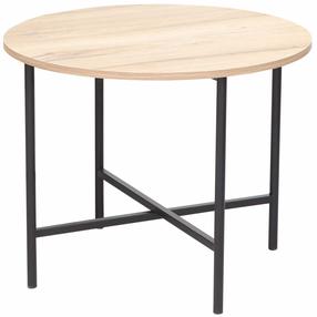 Kavos staliukas Home4you Hannes, ruda sp./juoda sp., 60 cm x 60 cm x 48 cm