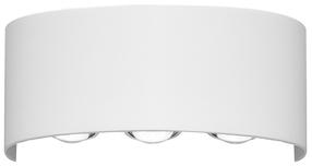 Sieninis lauko šviestuvas Italux Ortelo, 6W, LED, IP54, balta sp., 17 cm x 8 cm