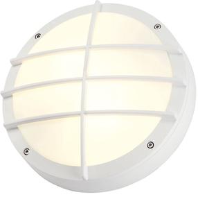 Sieninis lauko šviestuvas SLV Bulan Grid, 25W, E27, IP55, balta sp., 27.5 cm x 27.5 cm