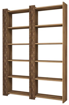 Pastatoma lentyna Kalune Design City 2, riešuto sp., 170 cm x 24.2 cm x 124.6 cm