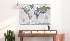 Kamštinė reprodukcija Artgeist World Destinations Pinnwand638Xl, 120 cm x 80 cm