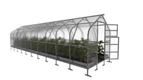 Теплица Klasika Drop, поликарбонат, 10 x 2.5 м, 4 мм, прозрачный цв.