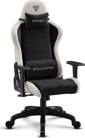 Žaidimų kėdė SENSE7 Spellcaster Fuku, 58 x 71 x 125 - 135 cm, juoda sp./smėlio sp.