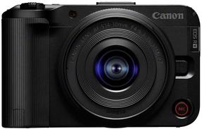 Digitālā fotokamera Canon R50V, melna krās.
