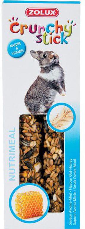 Maistas graužikams Zolux Crunchy Stick Oats & Honey, triušiams, 0.115 kg