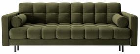 Sofa-lova Cosmopolitan Design Bali Velvet Bluvel 77, žalia sp., 84 x 222 cm x 105 cm