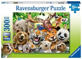 Dėlionė Ravensburger Exotic Animal Selfie 133543V, 36 cm x 49 cm, 300 vnt., įvairių spalvų