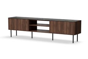 Televizoriaus spintelė Solano, juoda sp./riešuto sp., 40 cm x 200 cm x 55 cm