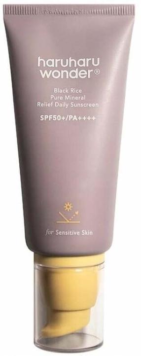 Päevituse hoolduskreem tooted näole Haruharu Wonder Black Rice Pure Mineral Relief SPF50+, 50 ml