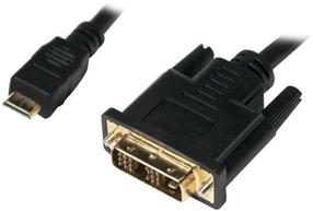 Laidas Logilink Mini HDMI / DVI-D Mini HDMI male, DVI-D male, 1 m, juoda sp.