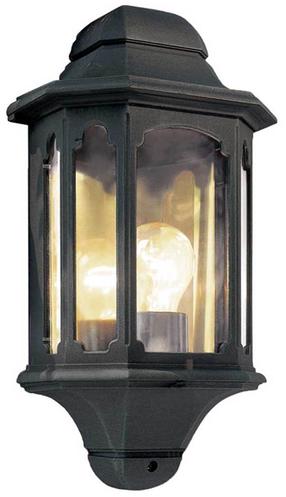 Āra sienas lampa Elstead Lighting Chapel, 60W, E27, IP44, melna krās., 19 cm x 38 cm