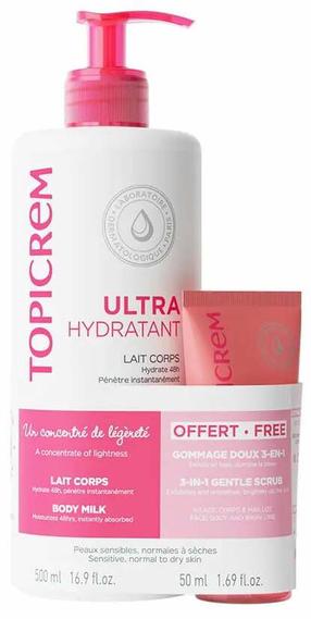 Ķermeņa kopšanas līdzekļu komplekts Topicrem Ultra Hydratant, 2 gab.