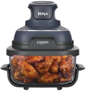 Karšto oro gruzdintuvė Ninja Crispi 4-in-1, skaidri sp./mėlyna sp./pilka sp., 1700 W, 3.8 l + 1.4 l
