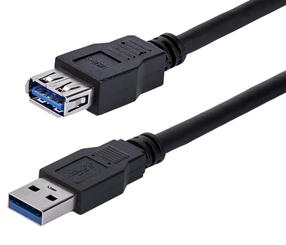 Кабель StarTech USB3SEXT1MBK USB3SEXT1MBK USB A female, USB A male, 1 м, черный цв.