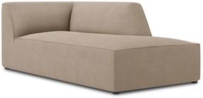 Sofa Micadoni Home Ruby Structured Fabric Chaise Longue, šviesiai ruda sp., dešininė, 181 x 93 cm x 69 cm