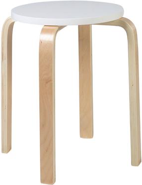 Taburetė Home4you Sixty-1, ruda/balta, 41 cm x 41 cm x 45 cm