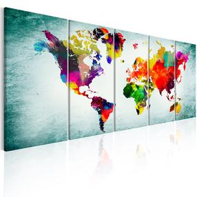 Reprodukcija Artgeist World Map: Green Vignette N6955-DKX, 225 cm x 90 cm