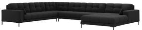 Kampinė sofa Micadoni Mamaia Structured, tamsiai pilka sp., kairinė, 327 x 256 cm x 75 cm