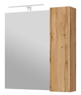 Piekarināms vannas istabas skapis ar spoguli Vento Bronx Bronx 80 with mirror, ozola krās., 16.6 cm x 80.2 cm x 80 cm