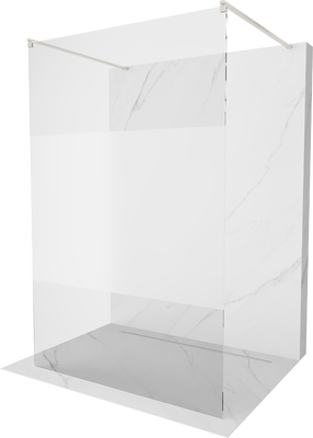 Dušo sienelė Mexen Kioto Walk-in, 110 cm x 200 cm, brushed nickel sp./grūdintas